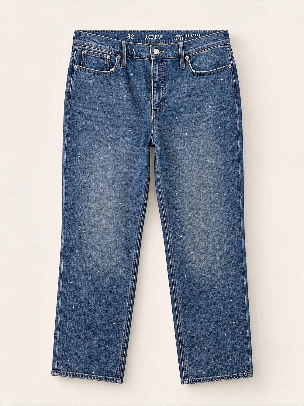 J.Crew Mid-Rise 90s Classic Straight Leg Jeans Blue Waist 32 NWT